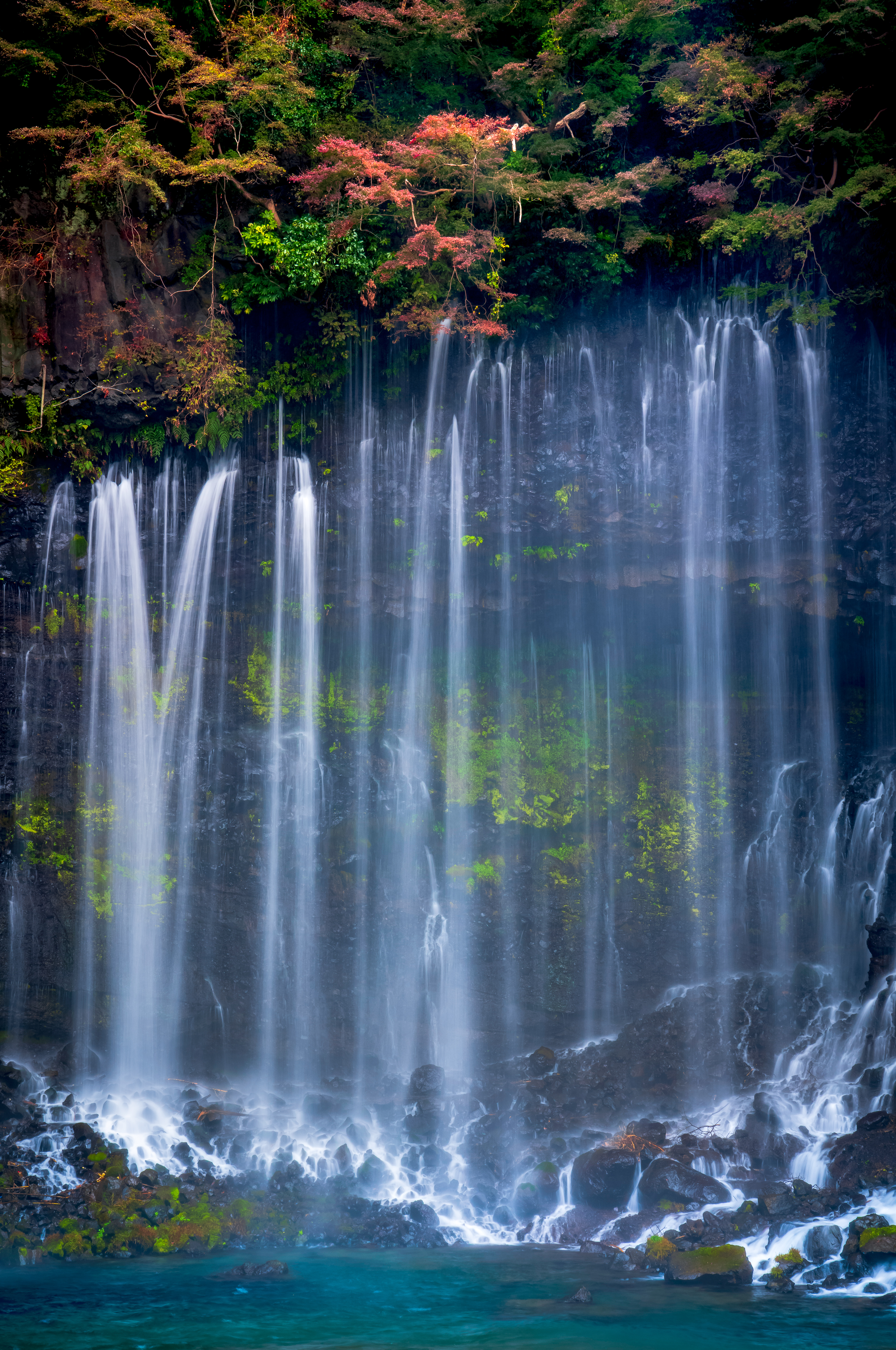 Shiraito waterfall in Autumn, Japan